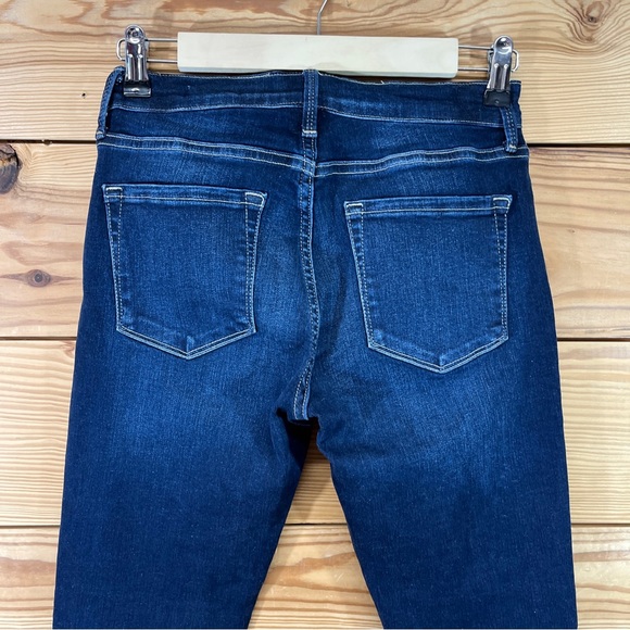 Frame Denim 27 Le Skinny de Jeanne Crop Dark Wash Stretch Denim - Picture 11 of 14